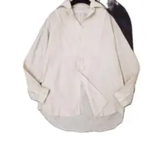 美品！サルヴァトーレフェラガモ リネン100% 2wayシャツブラウス ベージュ