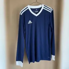ト　adidas CLIMLITE ネイビー長袖シャツ
