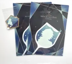 鬼滅の刃　モクテルバー　ステッカー　クリアファイル2点　冨岡義勇