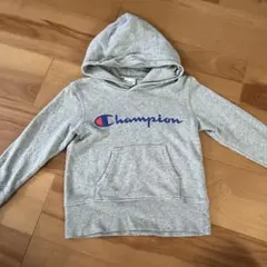 Champion グレー フード付きパーカー 120