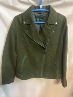 ユニクロ／スエード風ブラウンライダースジャケット