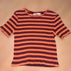 MOUSSY ストライプ 半袖Tシャツ