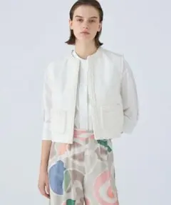 2025トゥモローランド Ballsey コットンスラブツイード ショートジレ