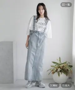 LOWRYSFARM デニムジャンパースカート