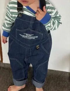 BREEZE デニムオーバーオール 100cm