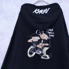 kaoyorinakami フーディー オーバーサイズ パーカー 刺繍 黒