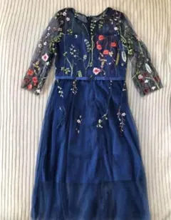 【特別セール】5000円から↓ 刺繍花　ドレス　ワンピース　結婚式　2次会