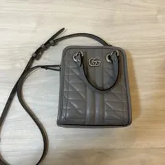 GUCCI ハンドバッグ GGマーモント リボン レザー 汚れ等あり - メルカリ