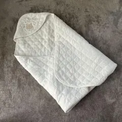 【おくるみ】ブランケット　ホワイト　くま柄