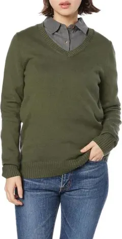 [Amazon Essentials] セーター Vネック 100% コットン