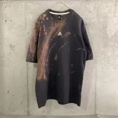アディダス　adidas Tシャツ　タイダイ　ブリーチ加工　刺繍　2XL　古着