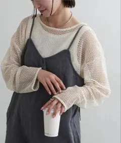 コットン　メッシュ　カットソー　CIAOPANIC TYPYのサムネイル