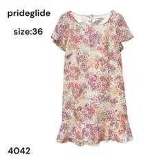 prideglide プライドグライド　ワンピース　半袖　花柄　36 パーティーのサムネイル