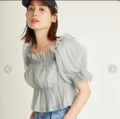 【新品未使用】SNIDEL ボリュームギャザーフリルオフショルブラウス