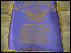 G① 40s 50s ビンテージ U.S.ARMY スーベニア クッション