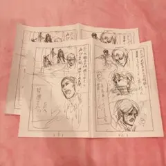 直筆原画】 耳をすませば 3枚 ジブリ 月島雫 ラフ画 Ghibli 真作