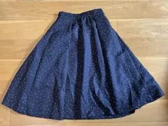 ネイビー ドット柄 スカート Fサイズ　マーキュリーデュオ