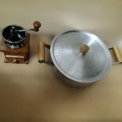 アルミ製 SS 島本製作所 浅型両手鍋 24cm と 片手鍋 18cm セット