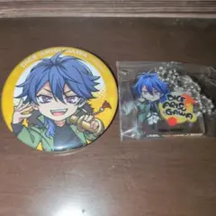 ヒプノシスマイク　有栖川帝統缶バッジ　キーホルダー　セット