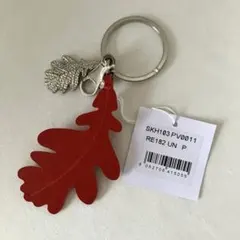 新品　イルビゾンテ　キーリング　リーフ　レッド