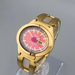 SEIKO ALBA アルバ AKA 腕時計 金ベルト　赤文字盤　稼働品のサムネイル