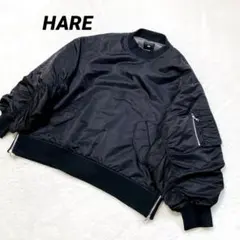 【美品】HARE MA-1 プルオーバー ブルゾン　ビッグサイズ　ブラック