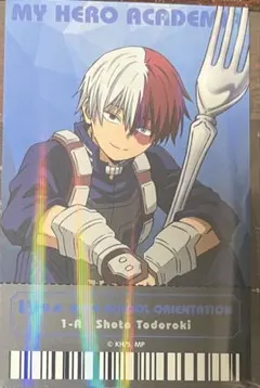 轟焦凍 受講記念チケット風カード カップケーキ オープンスクール ヒロアカ