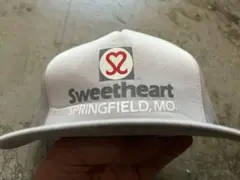 激レアプリントUSAデッドストック企業系トラッカーキャップ