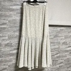 earth music&ecology シフォン マーメイドスカート ベージュ