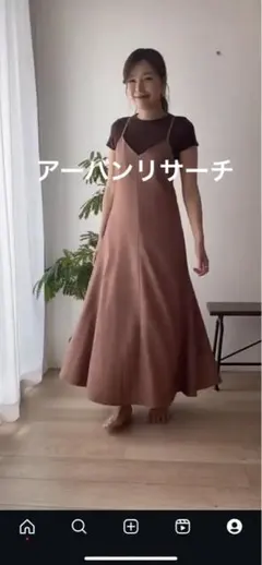 アーバンリサーチ　ロッソ　リネンライクワンピース