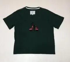 ルイ シャンタン 　刺繍　Tシャツ　ゆったり　緑