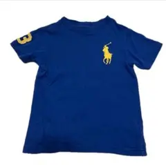 Ralph Lauren ラルフローレン　ブルー　イエロー　刺繍　半袖　Tシャツ