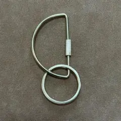 真鍮製 カラビナキーホルダー バックル D型 キーフック ブラス