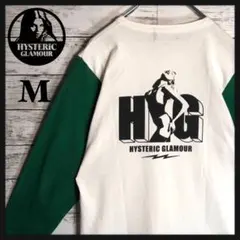 【希少モデル】ヒステリックグラマー 両面プリント 七分袖 ヘンリーネックTシャツ