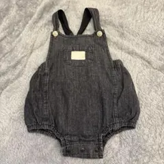 petit main ダークグレー オーバーオール
