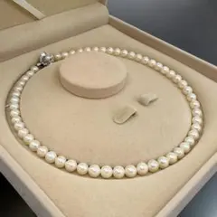 【極上】国内ジュエリー店購入　アコヤ　本真珠　パール　ネックレス