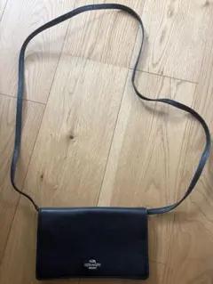 COACH ブラック ショルダーバッグ　財布　スマホホルダー
