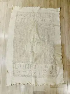 Bonpoint アイボリー 編み込みブランケット　おくるみ