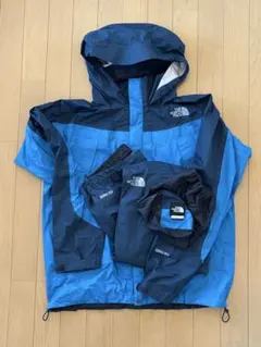 THE NORTH FACE フード付きレインウェア 青 上下セット 2025年最新】the north face np11213の人気アイテム - メルカリ
