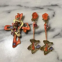 【美品】希少 クリスチャンラクロワ イヤリング ハート ヴィンテージ ブローチのサムネイル