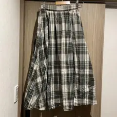 チェック柄フレアスカート Lサイズ terawearemu