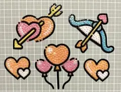 デコうちわ パーツ オレンジ 5点セット