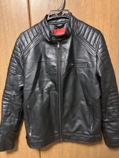 GUESS メンズ レザージャケット ブラック Mサイズ