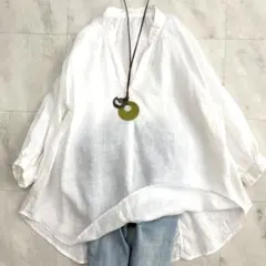 green label relaxingフレンチリネン100スキッパープルオーバ - メルカリ
