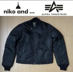 M ニコ アンド 別注 ALPHA MA-1 ライダース アルファ　短丈