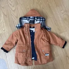 BREEZE オレンジ フード付きコート 100cm~