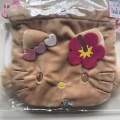 日焼けキティ　サンリオ チャーミーキティ ポーチ ハイビスカス