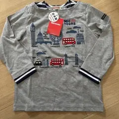 ミキハウス 長袖カットソー 100cm グレー　新品