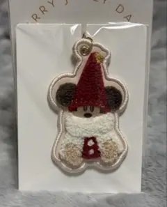 ディズニー　リルリンリン　キーチェーン　2025 クリスマス　赤　茶
