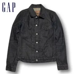 【Old GAP】希少 デニムジャケット 1stモデルXS 濃紺 革パッチのサムネイル